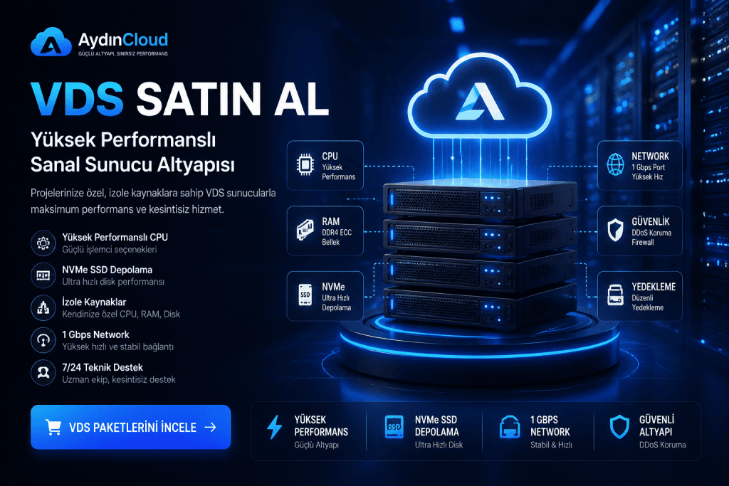 VDS Satın Al | Yüksek Performanslı Sanal Sunucu Çözümleri
