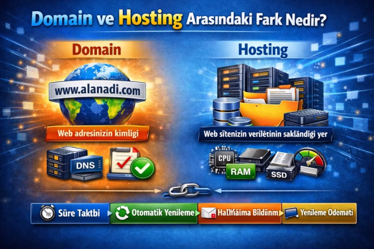 Domain ve Hosting Arasındaki Fark Nedir? Nasıl Çalışır?