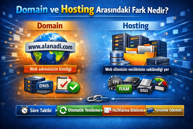 Domain ve Hosting Arasındaki Fark Nedir