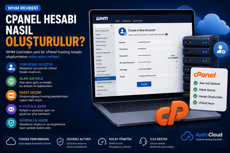 cPanel Hesabı Nasıl Oluşturulur