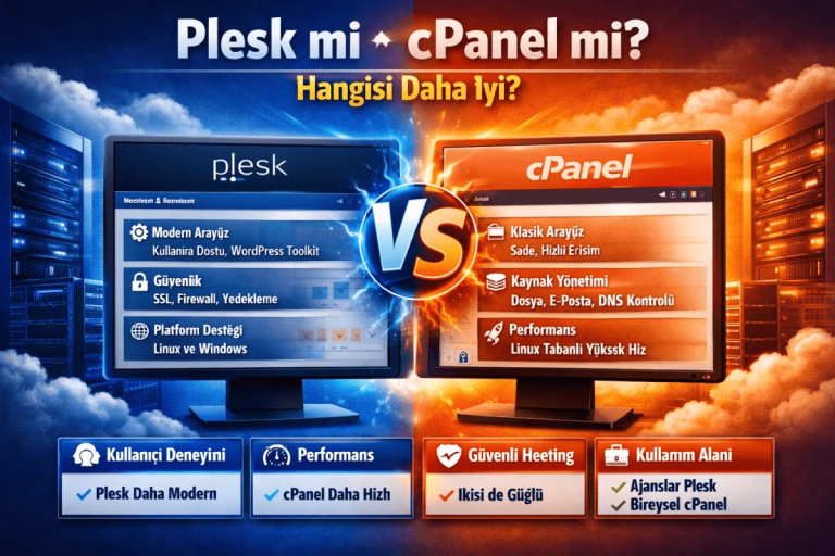 Plesk mi cPanel mi? Hangisi Daha İyi? Panel Rehberi