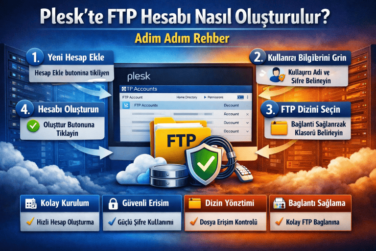 Plesk'te FTP Hesabı Nasıl Oluşturulur