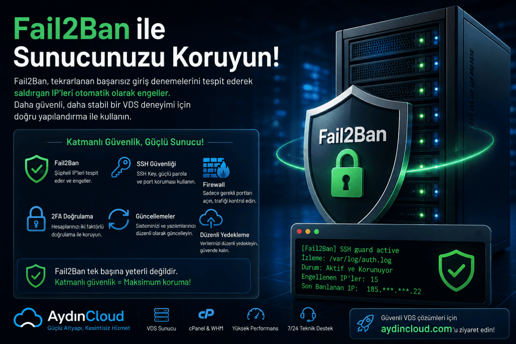 VDS sunucuda Fail2Ban ile sunucunuzu koruyun