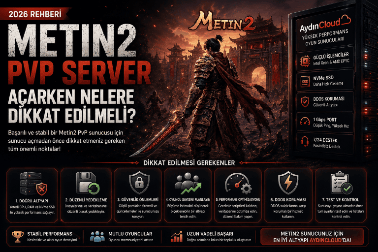 PVP Server Açarken Dikkat