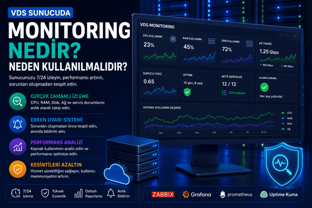 VDS Sunucuda Monitoring Nedir? Neden Kullanılmalıdır?