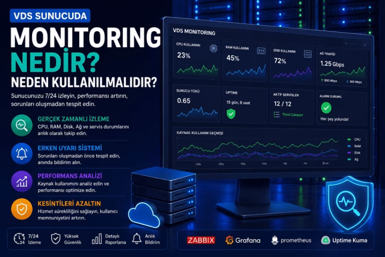 VDS Sunucuda Monitoring Nedir