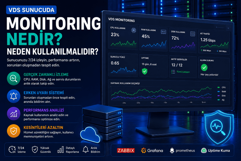 VDS Sunucuda Monitoring Nedir