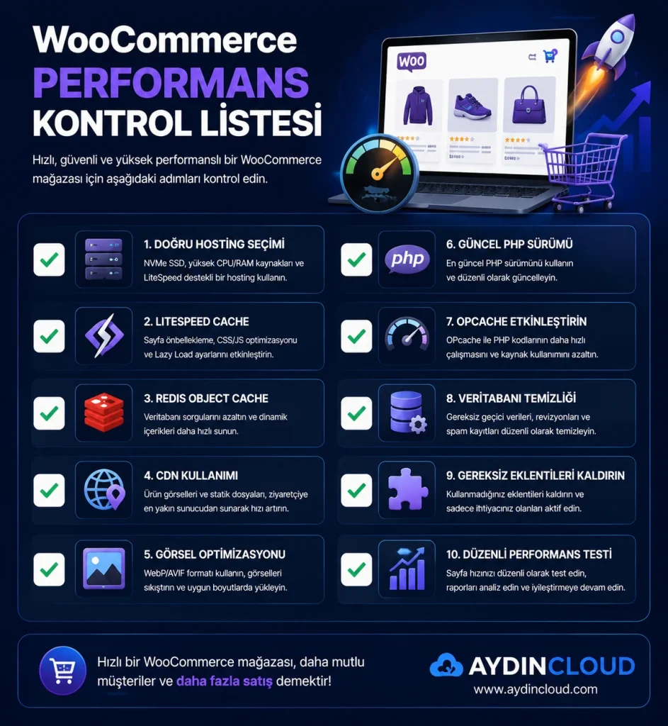 WooCommerce Performans Kontrol Listesi