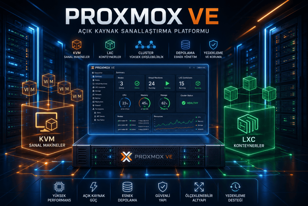 Proxmox VE Nedir? Özellikleri, Avantajları ve Kullanım Alanları