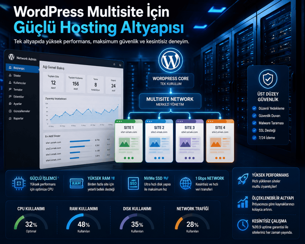 WordPress Multisite Nedir Güçlü Hosting Altyapısı