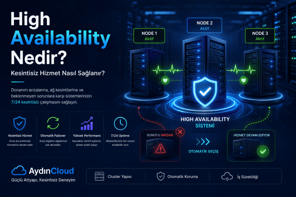High Availability Nedir? Kesintisiz Hizmet Nasıl Sağlanır? (2026)