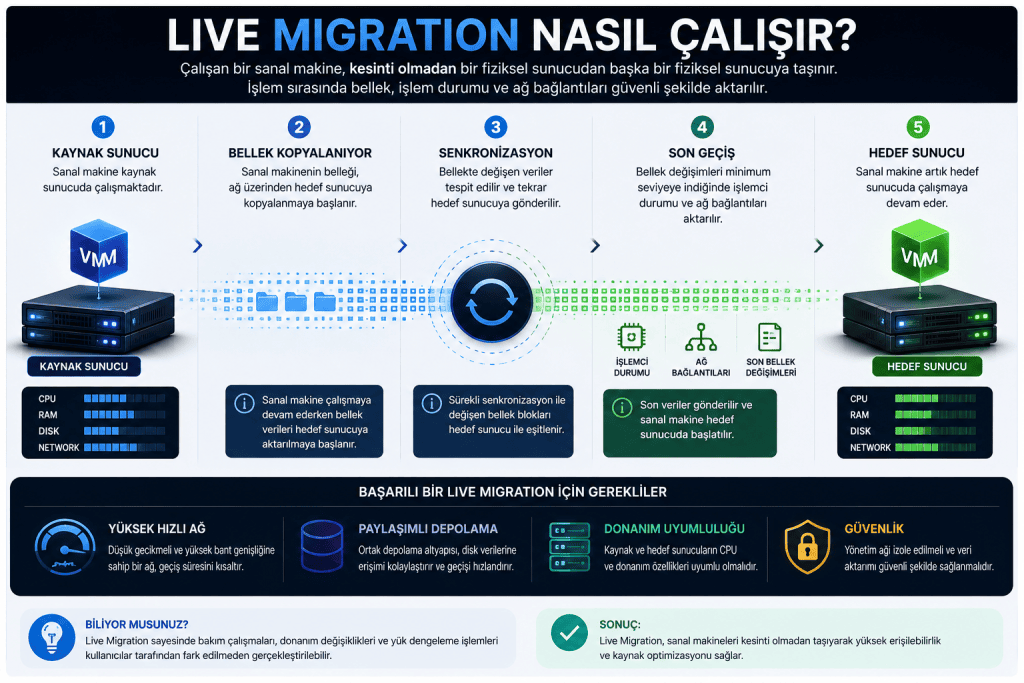 Live Migration Nedir Nasıl Çalışır