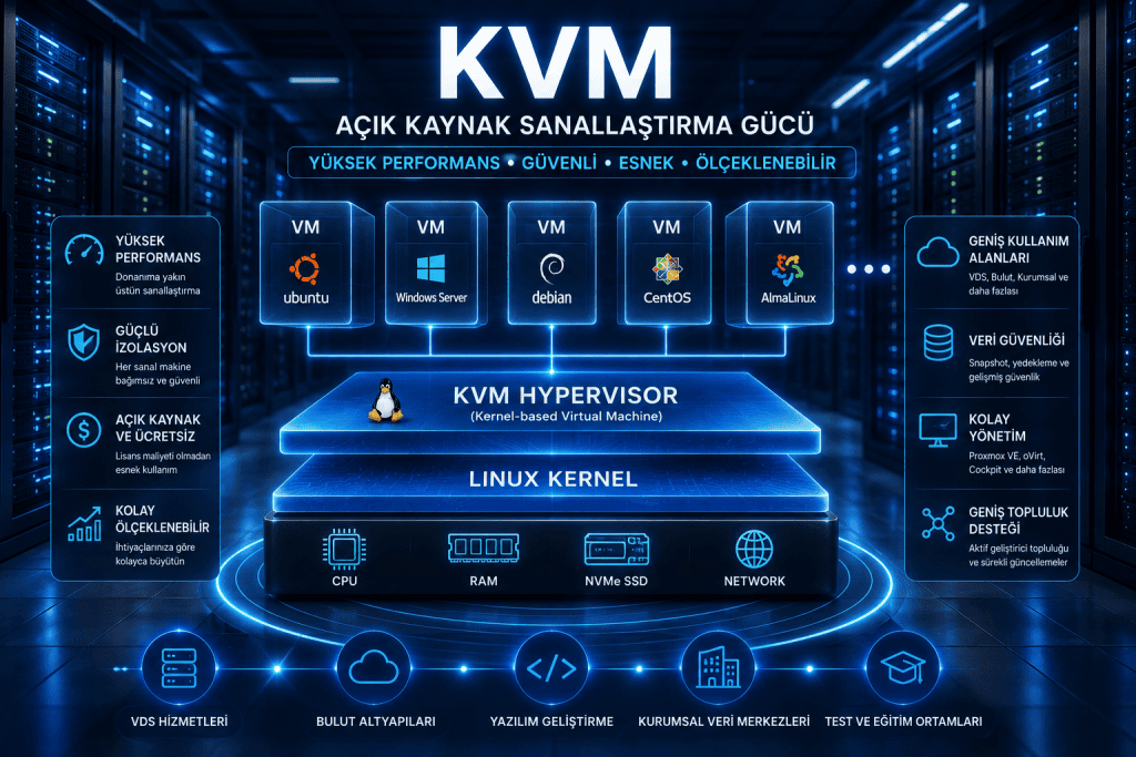 KVM Açık Kaynak Sanallaştırma Gücü