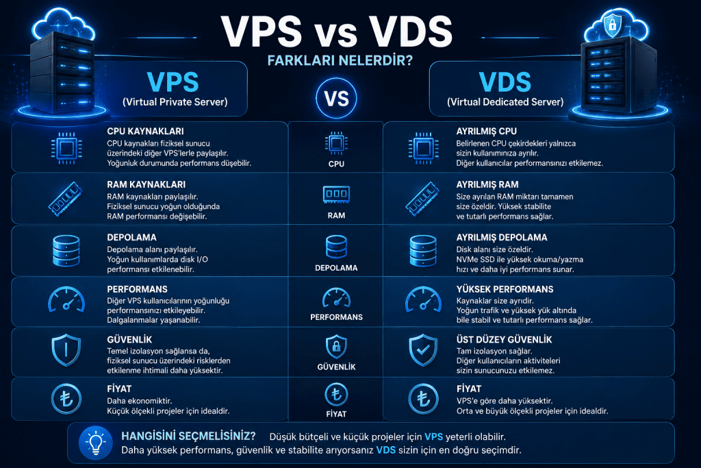 VPS vs VDS Farkları Nedir