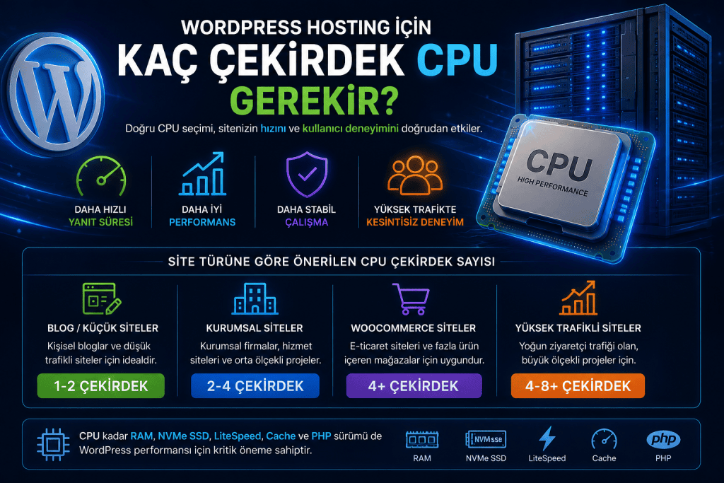 Kaç WordPress Hosting CPU Çekirdeği Gerekir