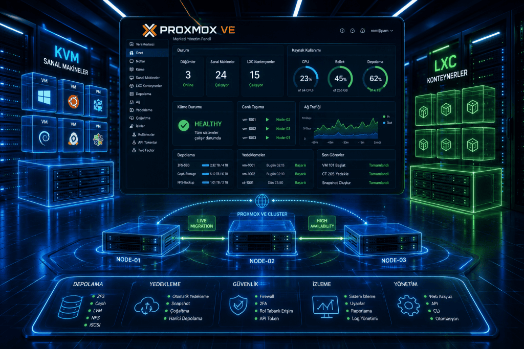 Proxmox VE Merkezi Yönetim Paneli