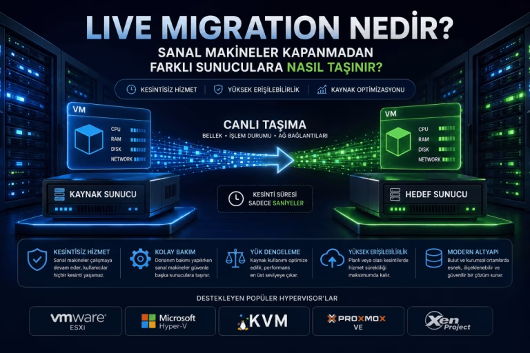 Live Migration Nedir Sanal Makineler Kapanmadan Nasıl Taşınır