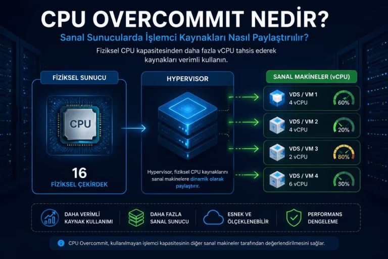 CPU Overcommit Nedir? Sanal sunucularda işlemci kaynaklarının paylaşımı