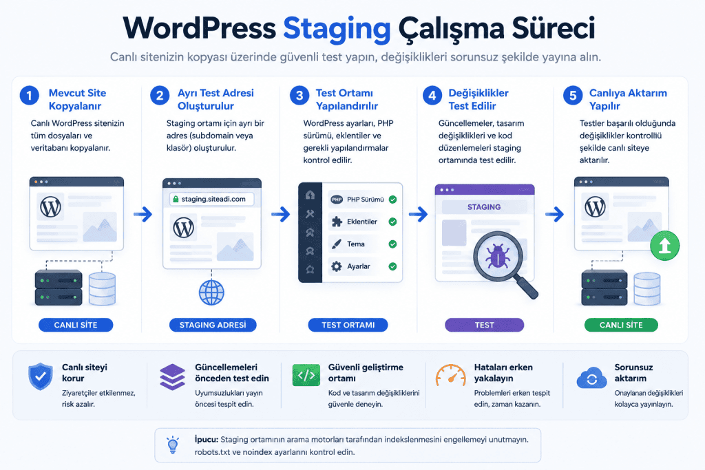 Wordpress Staging Çalışma Süreci