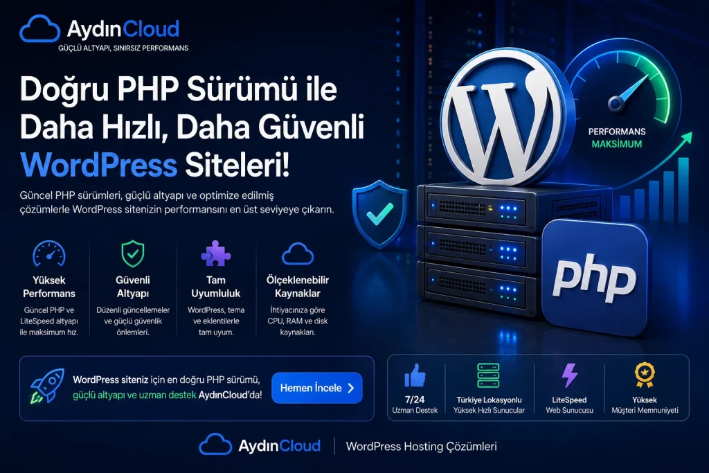 Wordpress Hosting PHP Sürümü Seçme