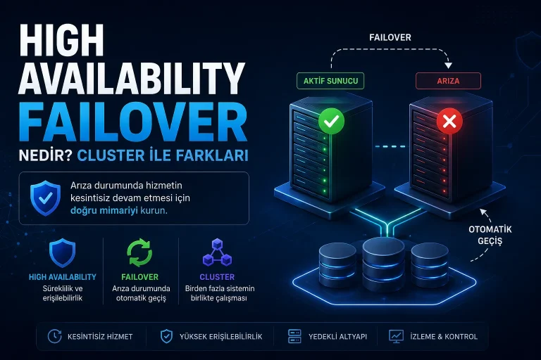 High Availability Failover Nedir? Cluster ile Farkları