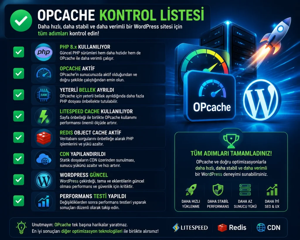 Opcache Kontrol Listesi