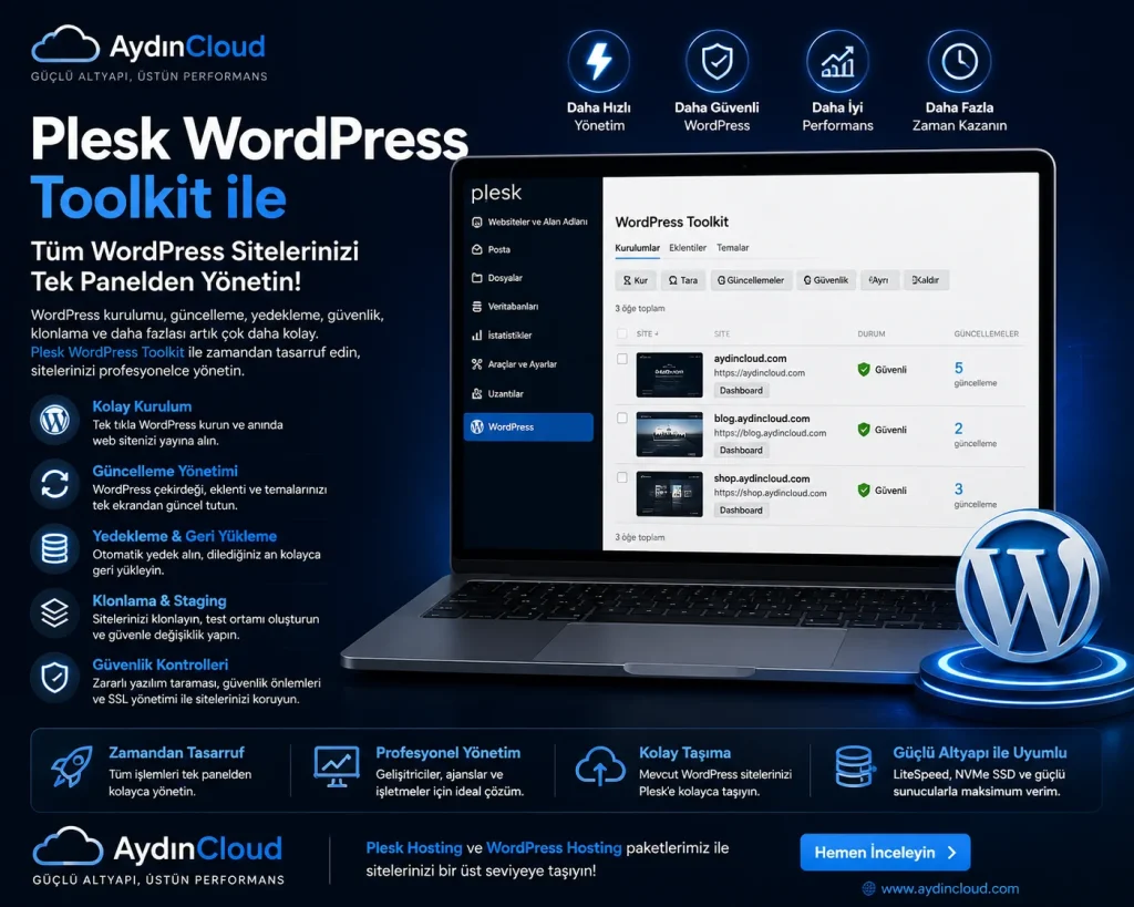 Plesk WordPress Toolkit ile profesyonel WordPress hosting yönetimi
