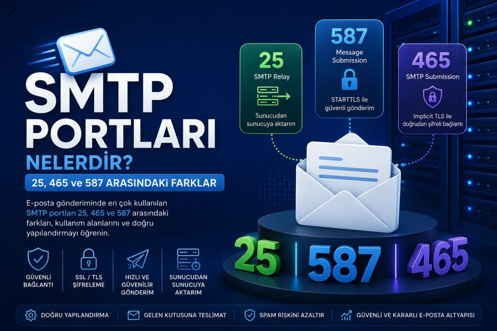 SMTP Portları Nelerdir? 25, 465 ve 587 Arasındaki Farklar