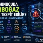 VDS sunucuda darboğaz tespiti CPU RAM disk ve I/O analizi