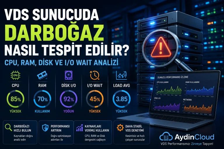VDS Sunucuda Darboğaz Tespit Etmek? CPU, RAM, Disk Analizi