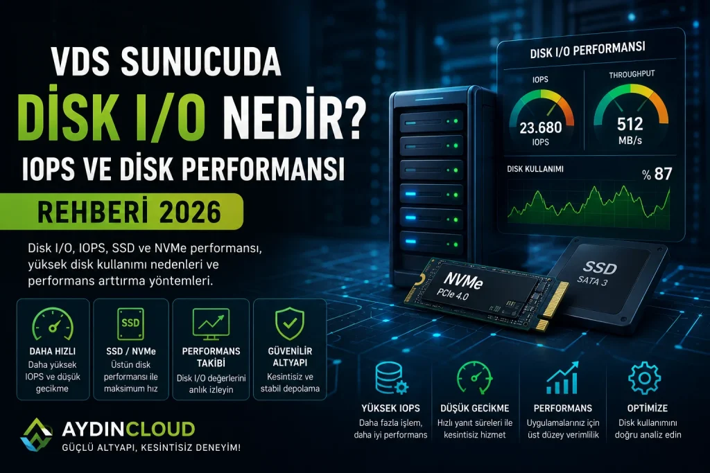 VDS Disk I/O Nedir? Sunucuda IOPS ve Disk Performansı Rehberi