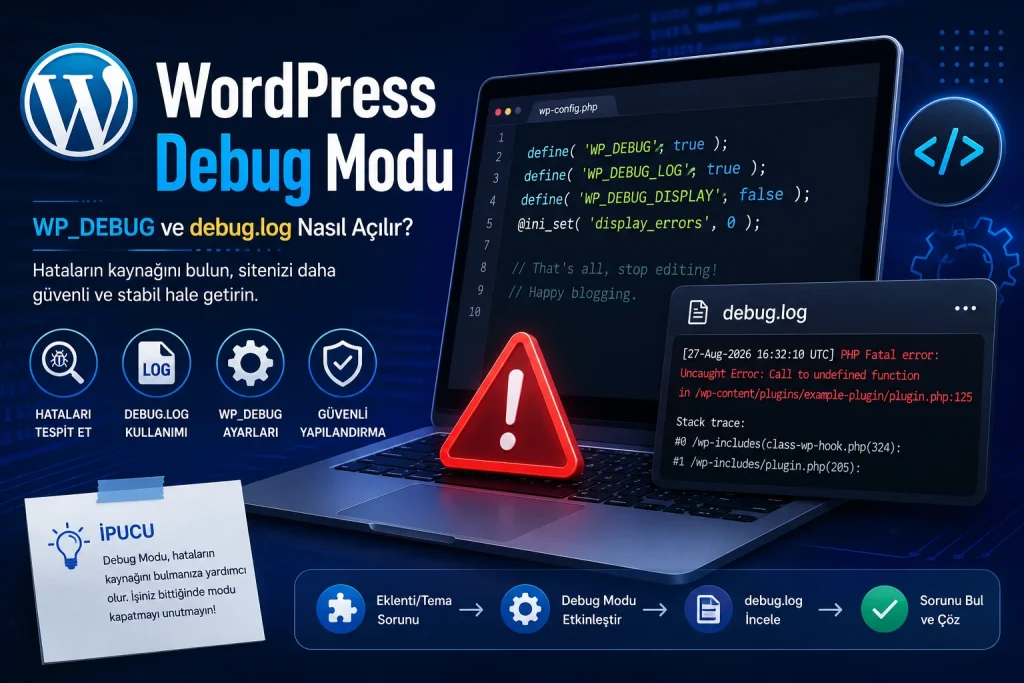 WordPress Debug Modu ile debug.log üzerinden hata tespit ve çözüm