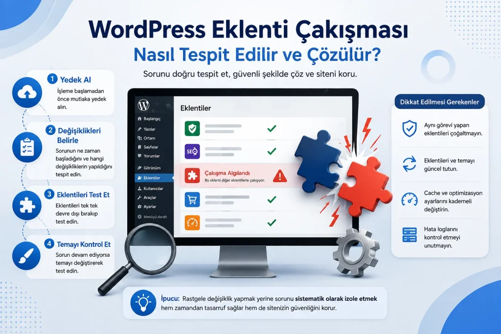 WordPress eklenti çakışmasını tespit etme ve sorunlu eklentiyi bulma