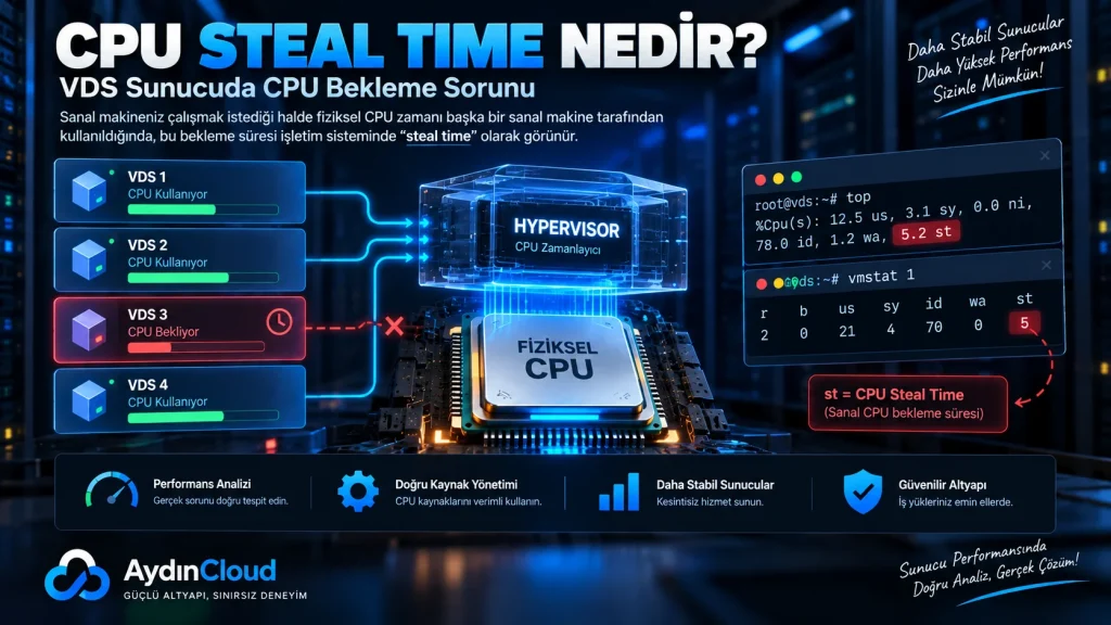 CPU Steal Time VDS CPU contention ilişkisi