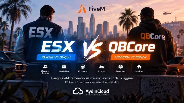 ESX vs QBCore FiveM framework karşılaştırması