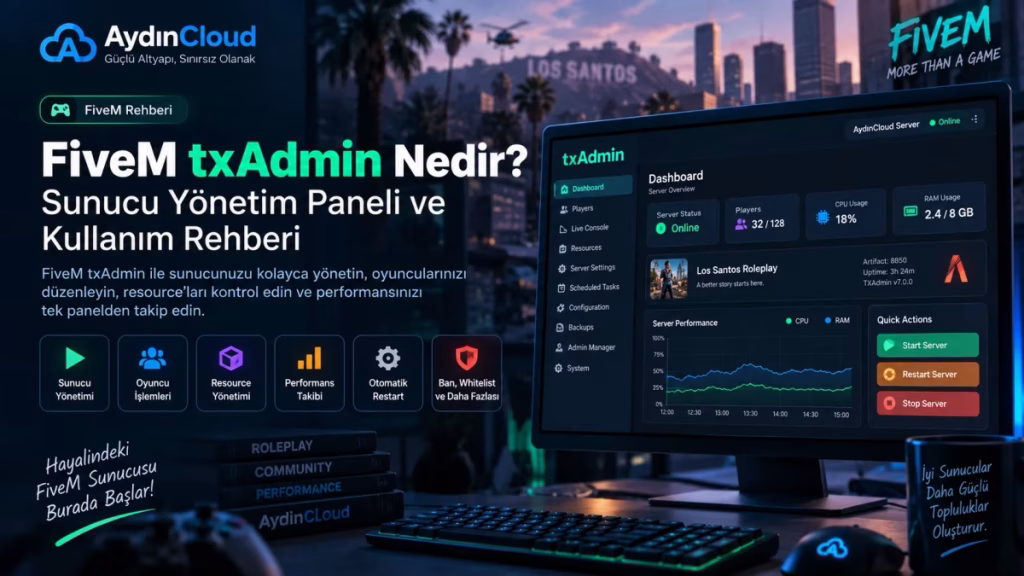 FiveM txAdmin Nedir? Sunucu Yönetim Paneli ve Kullanım Rehberi