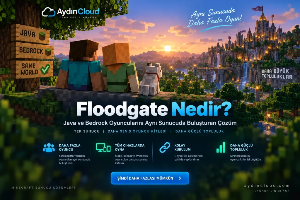 Floodgate ile Minecraft Java ve Bedrock oyuncuları aynı sunucuda