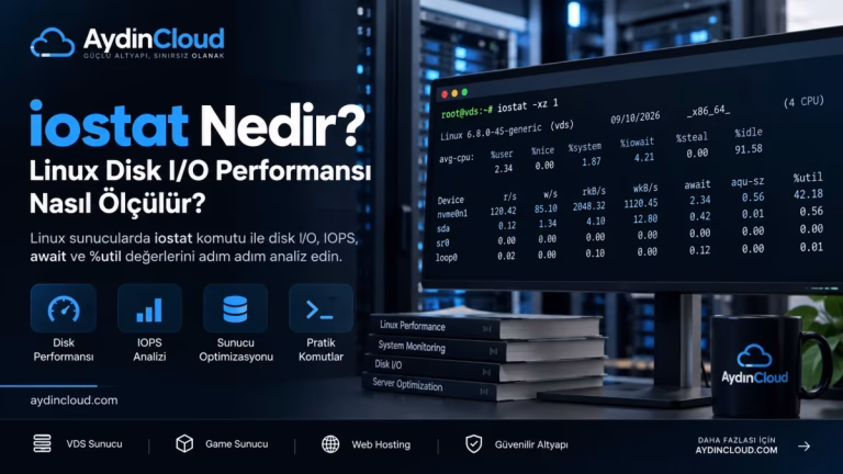 iostat nedir Linux disk I/O performansı