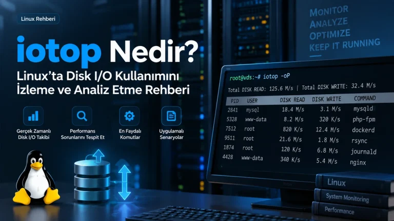 iotop Nedir? Linux’ta Hangi İşlem Disk I/O Kullanıyor?