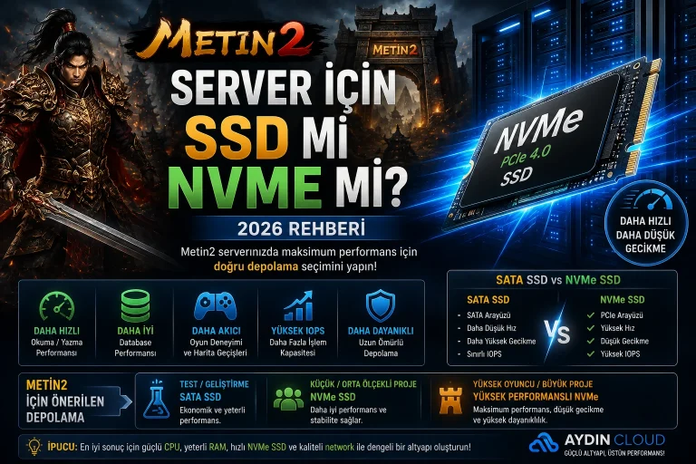 Metin2 NVMe SSD ve server için SSD mi NVMe mi karşılaştırması