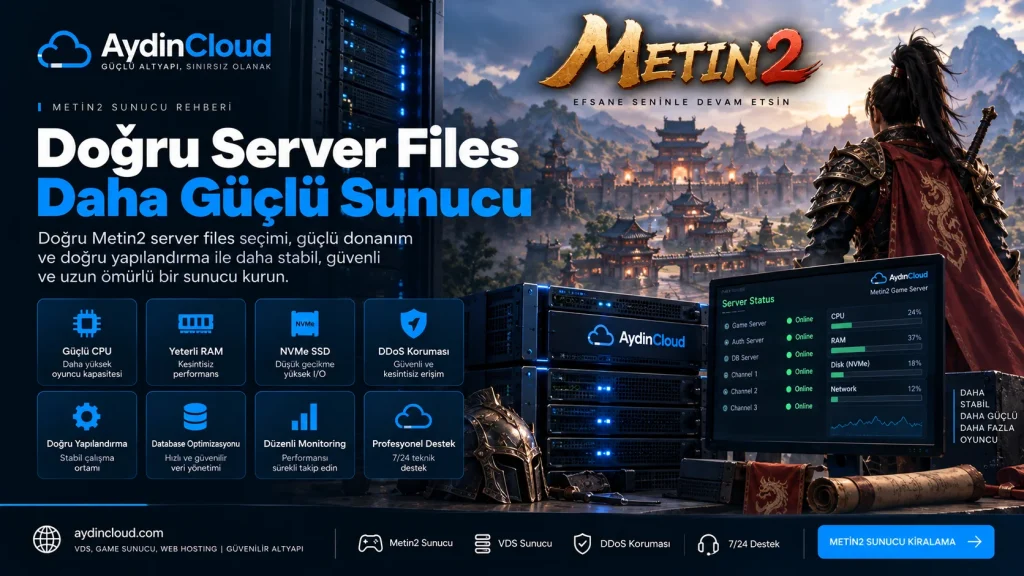 Metin2 server files VDS performans ve güvenlik planlaması