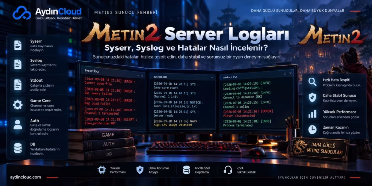 Metin2 Server Logları: Syserr, Syslog ve Hatalar Nasıl İncelenir?