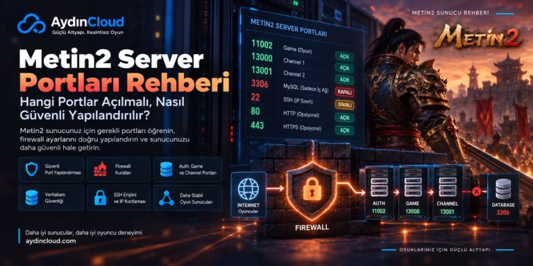 Metin2 server portları ve firewall güvenliği