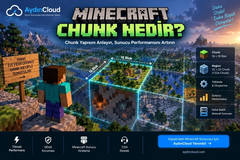 Minecraft Chunk nedir ve Minecraft sunucusunda chunk yükleme performansı