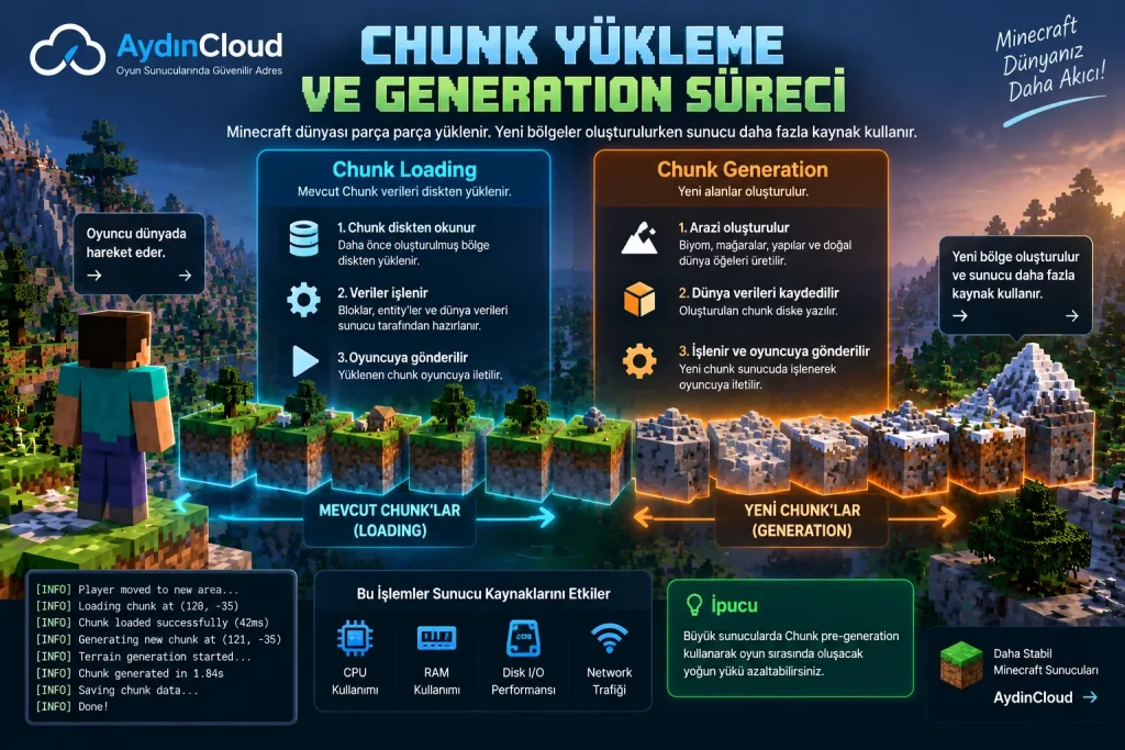 Minecraft Chunk nedir chunk yükleme ve generation süreci