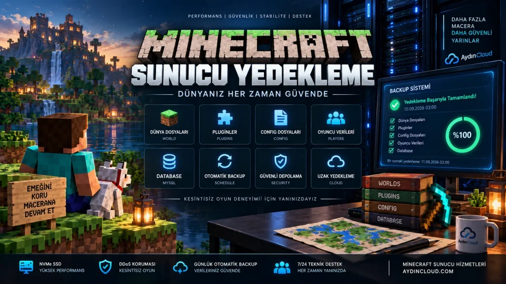 Minecraft sunucu yedekleme ve geri yükleme sistemi