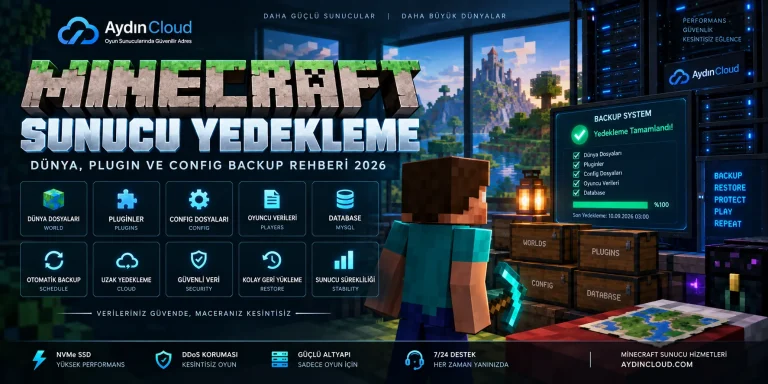 Minecraft Sunucu Yedekleme: Dünya, Plugin ve Backup Rehberi