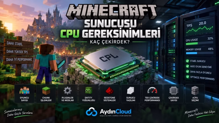 Minecraft sunucusu CPU gereksinimleri ve işlemci seçimi