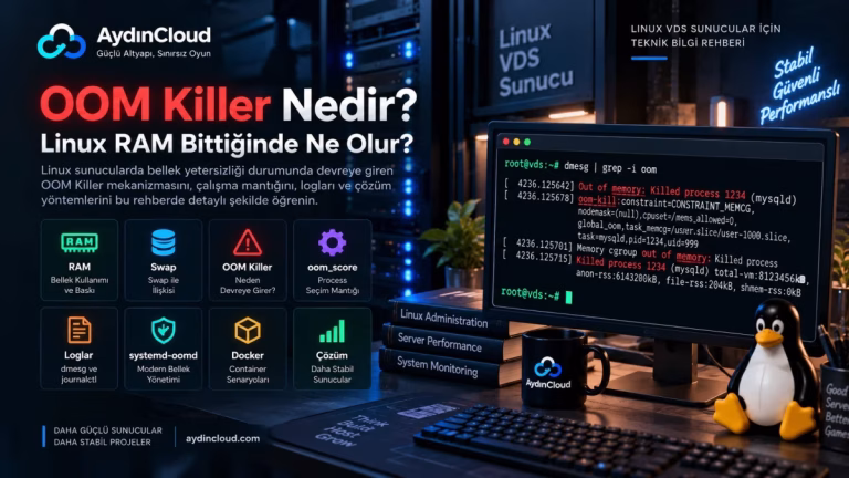 OOM Killer nedir Linux RAM bittiğinde process nasıl sonlandırılır