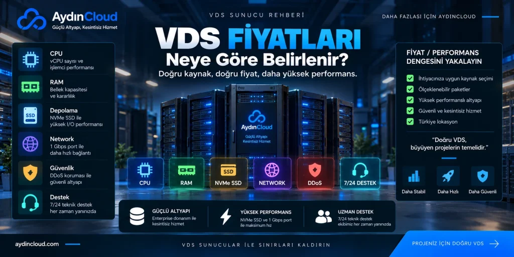 VDS fiyatları ve fiyat performans dengesini etkileyen sunucu kaynakları